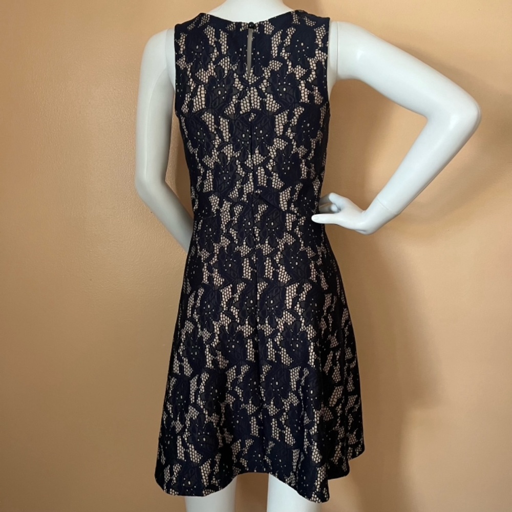 NWOT Navy Lace Floral Dress with Lining - Picture 5 of 9